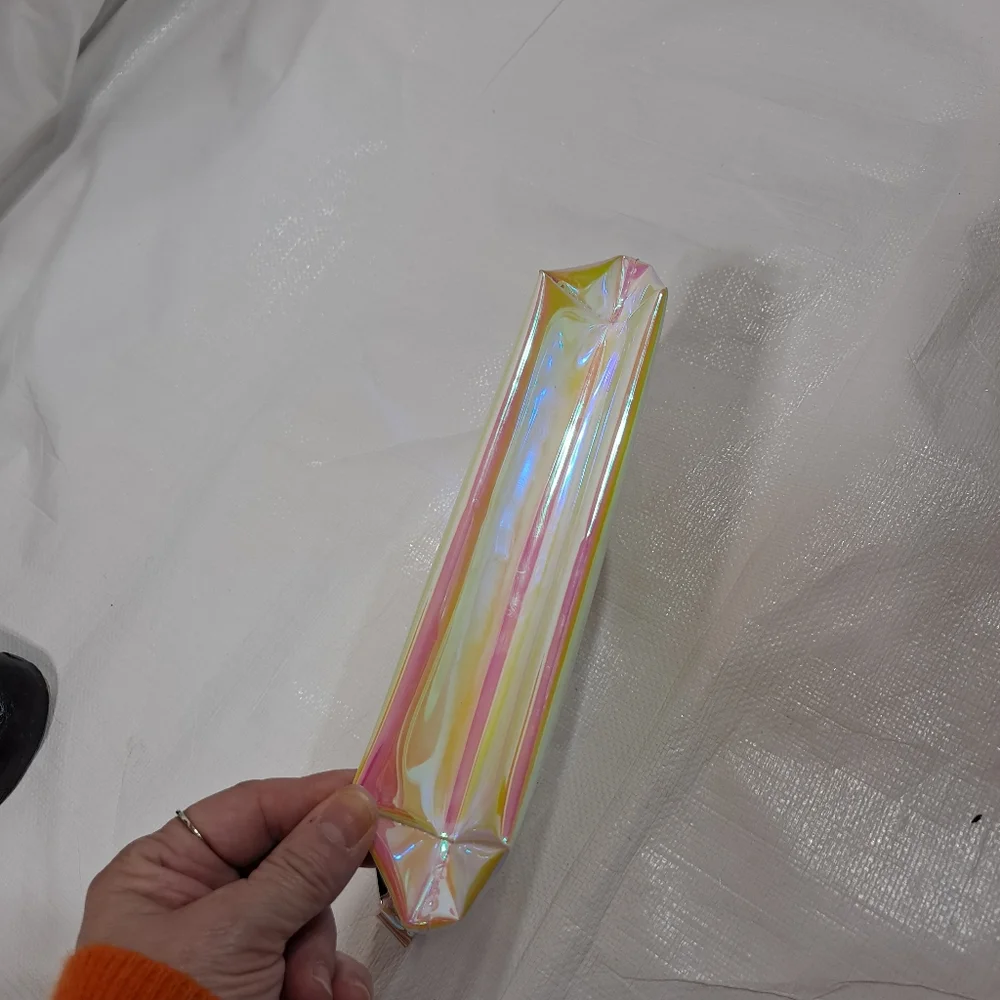 Lancome Pink Iridescent Vinyl Make-Up Bag